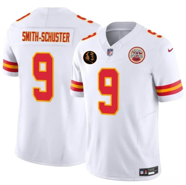Men’s Kansas City Chiefs #9 Louis Rees-Zammit White 2025 F.U.S.E. John Madden PatchVapor Untouchable Limited Stitched Football Jersey